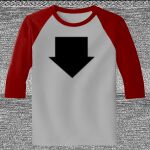 Raglan 3/4 Roundneck Shirt (Gray Body) Thumbnail