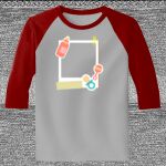 Raglan 3/4 Roundneck Shirt (Gray Body) Thumbnail