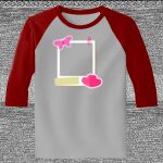 Raglan 3/4 Roundneck Shirt (Gray Body) Thumbnail