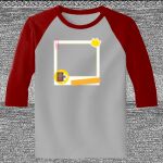 Raglan 3/4 Roundneck Shirt (Gray Body) Thumbnail