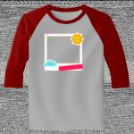 Raglan 3/4 Roundneck Shirt (Gray Body) Thumbnail