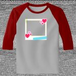 Raglan 3/4 Roundneck Shirt (Gray Body) Thumbnail