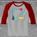 Raglan 3/4 Roundneck Shirt (Gray Body) Thumbnail