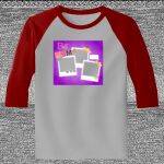Raglan 3/4 Roundneck Shirt (Gray Body) Thumbnail