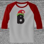 Raglan 3/4 Roundneck Shirt (Gray Body) Thumbnail