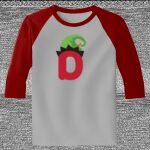 Raglan 3/4 Roundneck Shirt (Gray Body) Thumbnail