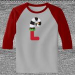 Raglan 3/4 Roundneck Shirt (Gray Body) Thumbnail