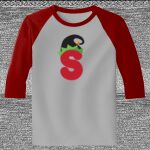 Raglan 3/4 Roundneck Shirt (Gray Body) Thumbnail