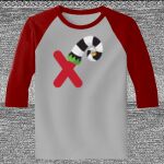 Raglan 3/4 Roundneck Shirt (Gray Body) Thumbnail