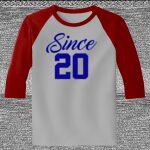 Raglan 3/4 Roundneck Shirt (Gray Body) Thumbnail