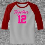 Raglan 3/4 Roundneck Shirt (Gray Body) Thumbnail