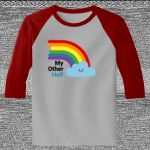 Raglan 3/4 Roundneck Shirt (Gray Body) Thumbnail