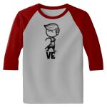 Raglan 3/4 Roundneck Shirt (Gray Body) Thumbnail