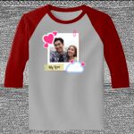 Raglan 3/4 Roundneck Shirt (Gray Body) Thumbnail