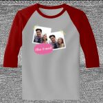 Raglan 3/4 Roundneck Shirt (Gray Body) Thumbnail