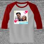 Raglan 3/4 Roundneck Shirt (Gray Body) Thumbnail