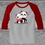 Raglan 3/4 Roundneck Shirt (Gray Body) Thumbnail