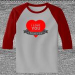 Raglan 3/4 Roundneck Shirt (Gray Body) Thumbnail