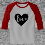 Raglan 3/4 Roundneck Shirt (Gray Body) Thumbnail