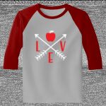 Raglan 3/4 Roundneck Shirt (Gray Body) Thumbnail