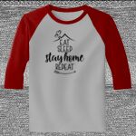 Raglan 3/4 Roundneck Shirt (Gray Body) Thumbnail