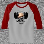 Raglan 3/4 Roundneck Shirt (Gray Body) Thumbnail