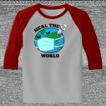 Raglan 3/4 Roundneck Shirt (Gray Body) Thumbnail