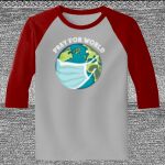 Raglan 3/4 Roundneck Shirt (Gray Body) Thumbnail