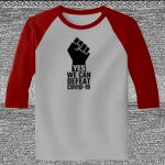 Raglan 3/4 Roundneck Shirt (Gray Body) Thumbnail