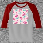 Raglan 3/4 Roundneck Shirt (Gray Body) Thumbnail