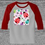 Raglan 3/4 Roundneck Shirt (Gray Body) Thumbnail