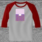 Raglan 3/4 Roundneck Shirt (Gray Body) Thumbnail