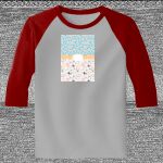Raglan 3/4 Roundneck Shirt (Gray Body) Thumbnail