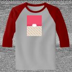 Raglan 3/4 Roundneck Shirt (Gray Body) Thumbnail