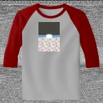 Raglan 3/4 Roundneck Shirt (Gray Body) Thumbnail