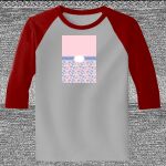 Raglan 3/4 Roundneck Shirt (Gray Body) Thumbnail