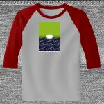 Raglan 3/4 Roundneck Shirt (Gray Body) Thumbnail