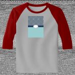 Raglan 3/4 Roundneck Shirt (Gray Body) Thumbnail