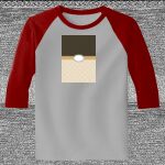 Raglan 3/4 Roundneck Shirt (Gray Body) Thumbnail