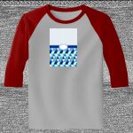 Raglan 3/4 Roundneck Shirt (Gray Body) Thumbnail