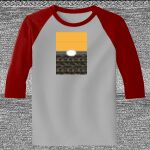 Raglan 3/4 Roundneck Shirt (Gray Body) Thumbnail