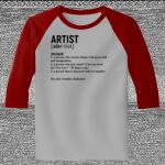 Raglan 3/4 Roundneck Shirt (Gray Body) Thumbnail