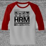 Raglan 3/4 Roundneck Shirt (Gray Body) Thumbnail