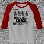 Raglan 3/4 Roundneck Shirt (Gray Body) Thumbnail