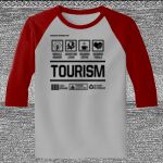 Raglan 3/4 Roundneck Shirt (Gray Body) Thumbnail