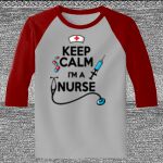 Raglan 3/4 Roundneck Shirt (Gray Body) Thumbnail