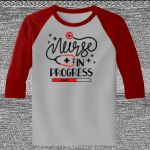 Raglan 3/4 Roundneck Shirt (Gray Body) Thumbnail