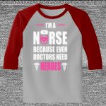 Raglan 3/4 Roundneck Shirt (Gray Body) Thumbnail