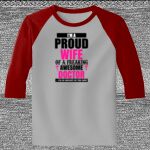 Raglan 3/4 Roundneck Shirt (Gray Body) Thumbnail