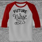 Raglan 3/4 Roundneck Shirt (Gray Body) Thumbnail